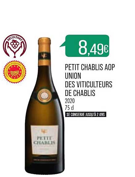 petit chablis aop union des viticulteurs de chablis 2020