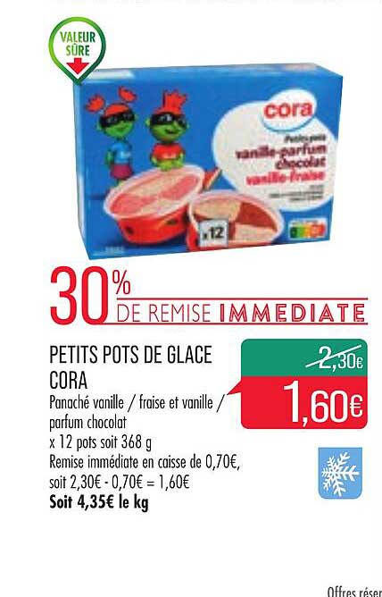petits pots de glace cora