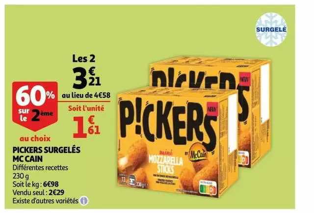 pickers surgelés mc cain