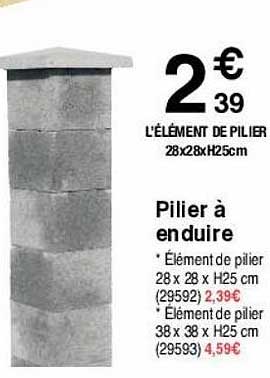 pilier à enduire