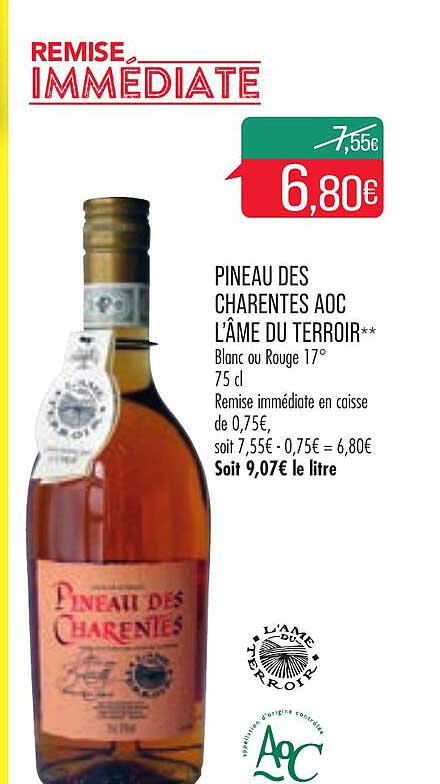 pineau des charentes aoc l'âme du terroir