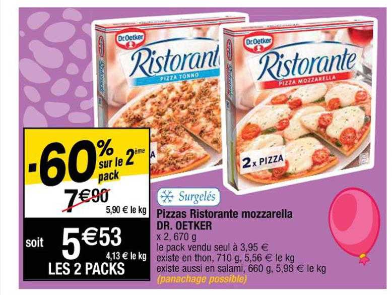 pizza ristorante mozzarella dr. oetker
