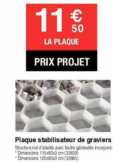 plaque stabilisateur de graviers