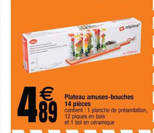 Plateau Amuses-bouches 14 Pièces
