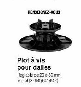 plot à vis pour dalles