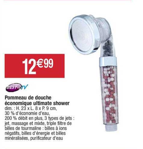 pommeau de douche économique ultimate shower best of tv