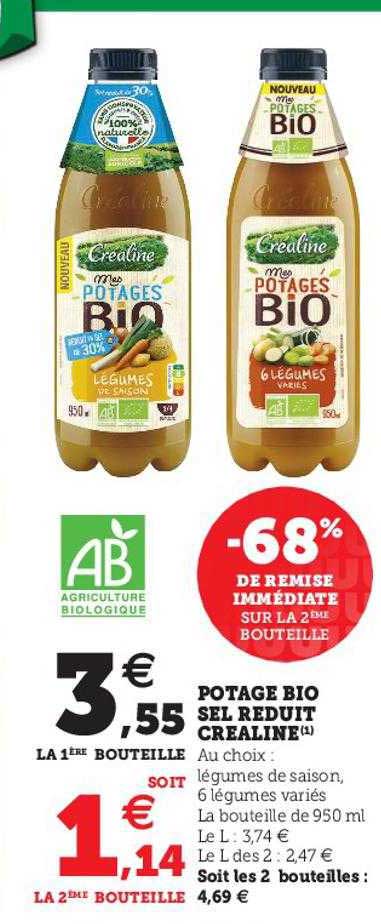 potage bio sel réduit créaline