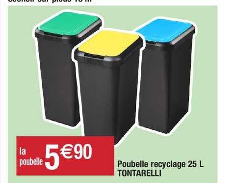 poubelle recyclage 25 l tontarelli