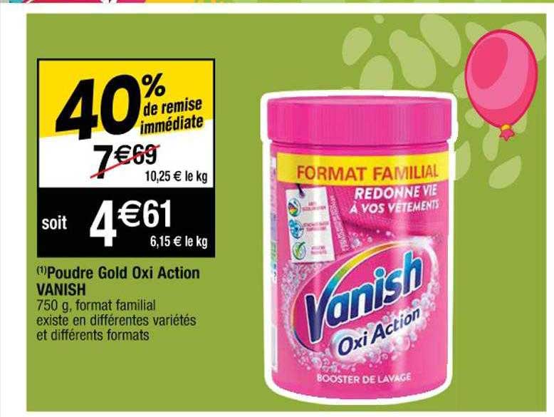 poudre gold oxi action vanish