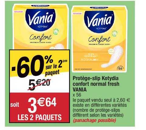 protège-slip kotydia confort normal fresh