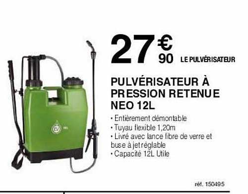 pulvérisateur à pression retenue néo 12l