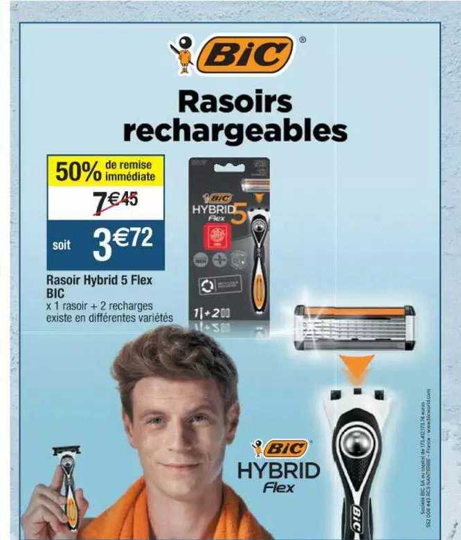Rasoir Hybrid 5 Flex Bic