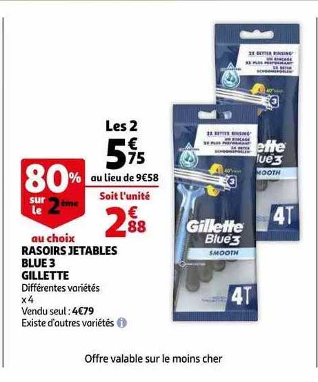 rasoirs jetables blue 3 gillettes