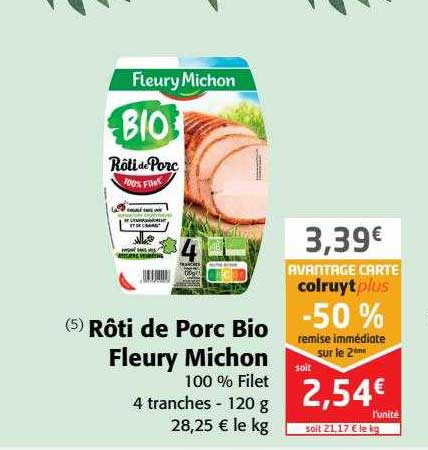 Rôti De Porc Bio Fleury Michon