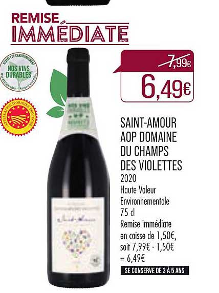 saint-ammour aop domaine du champs des violettes 2020