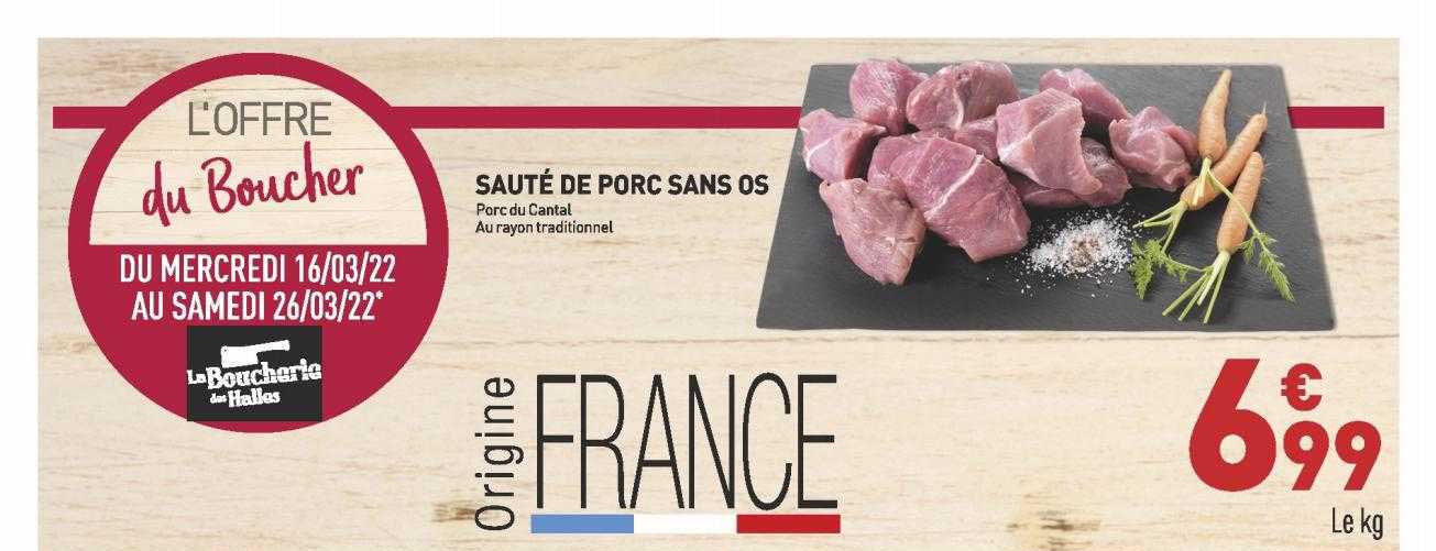 Sauté De Porc Sans Os