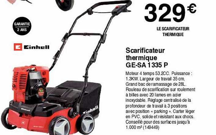 scarificateur thermique ge-sa 1335 p einhell