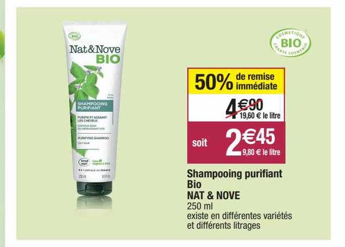 shampooing purifiant bio nat & nove