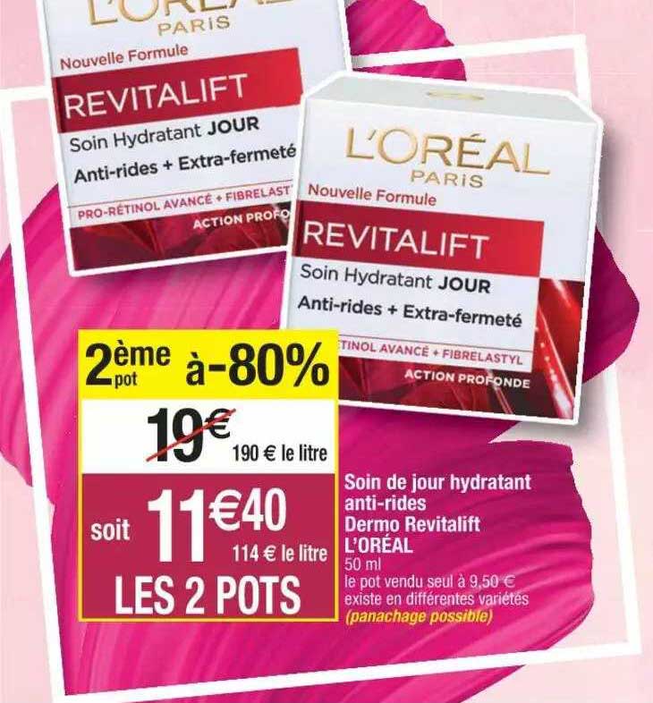 soin de jour hydratant anti-rides dermo revitalift l'oréal