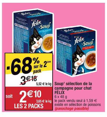 soup' sélection de la campagne pour chat félix