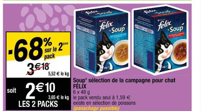 soup' sélection de la campagne pour chat félix