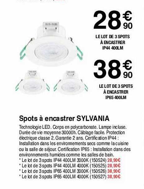 spots à encastrer sylvania