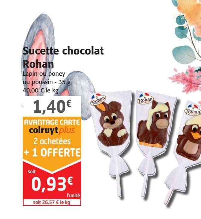 sucette chocolat rohan