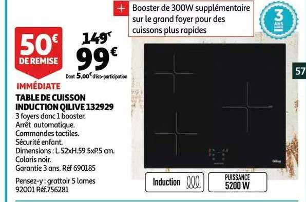 Table De Cuisson Induction Qilive 132929
