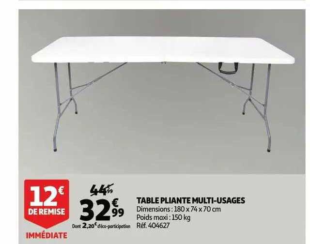 Table Pliante Multi-usages