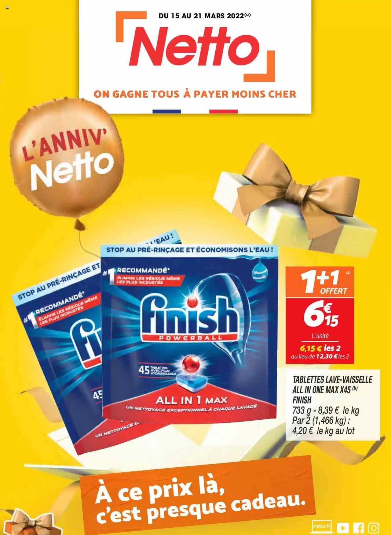 tablettes lave-vaisselle all in one max x45 finish