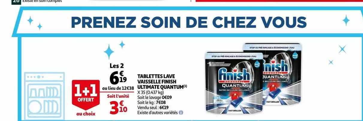 tablettes lave vaisselle finish ultimate quantum