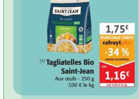 Tagliatelles Bio Saint-jean