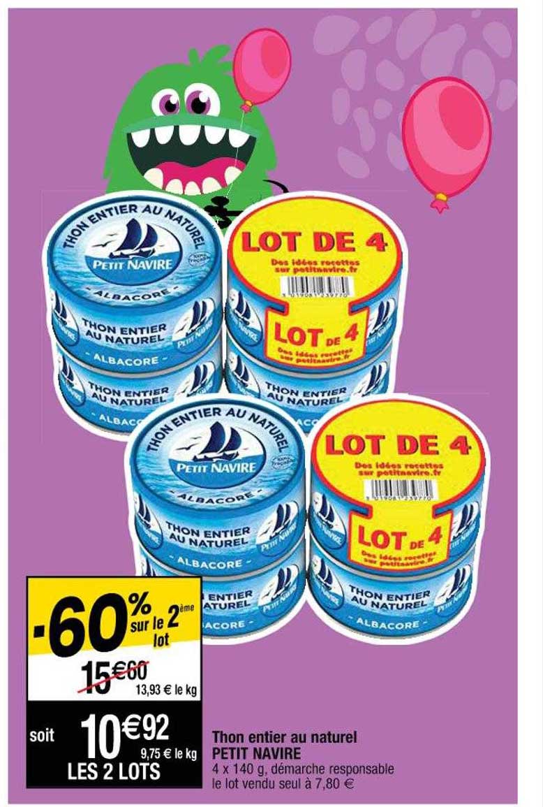 Thon Entier Au Naturel Petit Navire