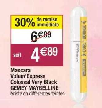 vascara volum'express colossal very black gemey maybelline