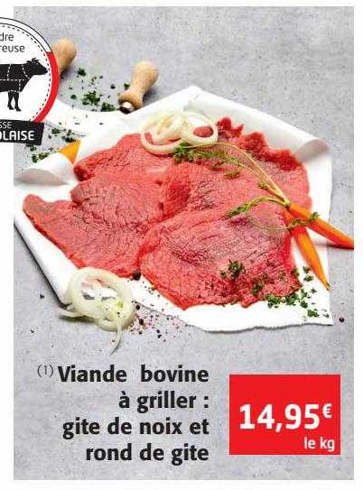 viande bovine à griller : gite de noix et rond de gite