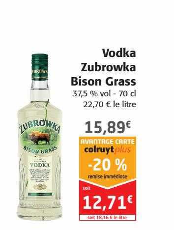 vodka zubrowka bison grass