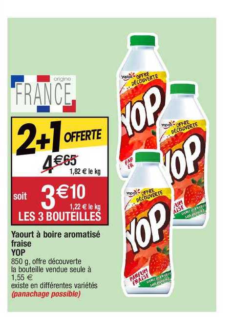 Yaourt à Boire Aromatisé Fraise Yop