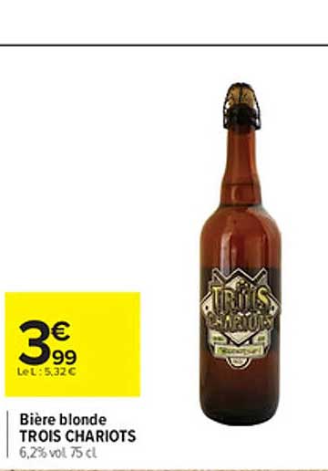 bière blonde trois chariots