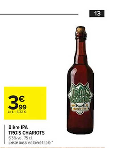 bière ipa trois chariots