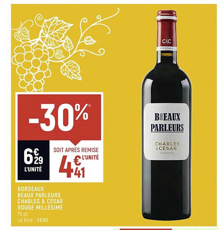 bordeaux beaux parleurs charles & césar rouge millésimé