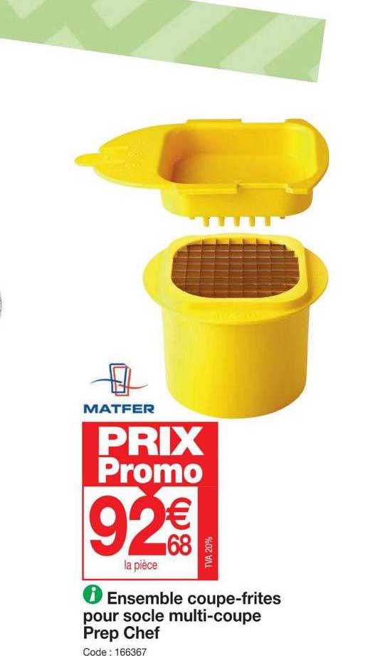 ensemble coupe-frites pour socle multi-coupe prep chef matfer