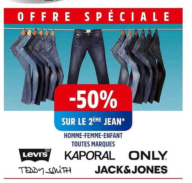 jean homme - femme - enfant levi's, kaporal, only, teddy smith, jack & jones