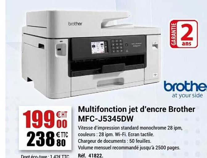 multifonction jet d'encre brother mfc-j5345dw