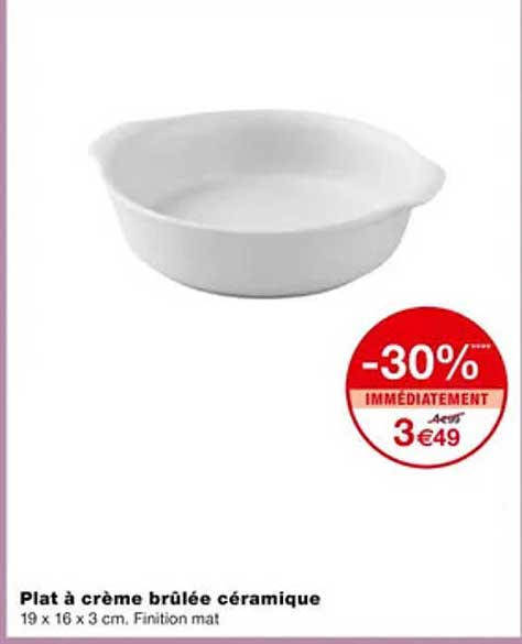 plat à crème brûlée céramique