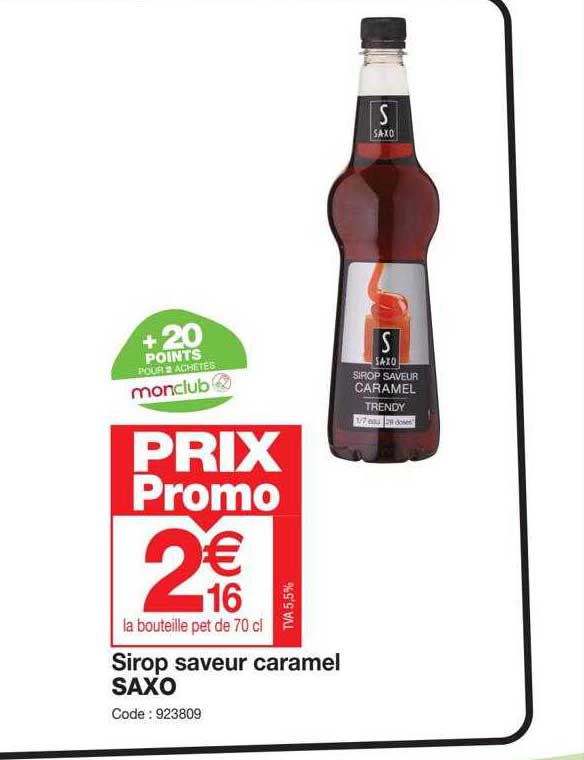 Sirop Saveur Caramel Saxo