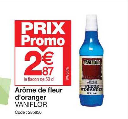 arôme de fleur d'oranger vaniflor