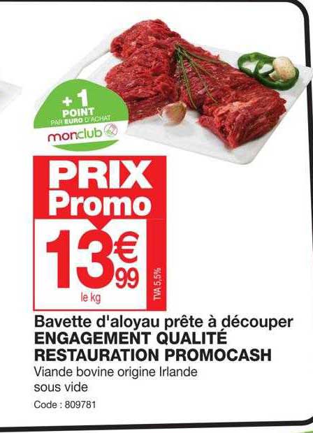 Bavette D'aloyau Prête à Découper Engagement Qualité Restauration Promocash