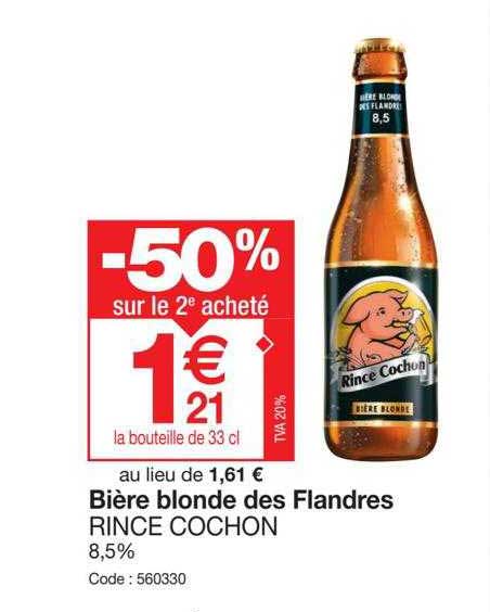 bière blonde des flandres rince cochon