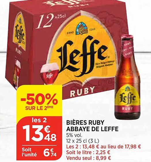 Bières Ruby Abbaye De Leffe