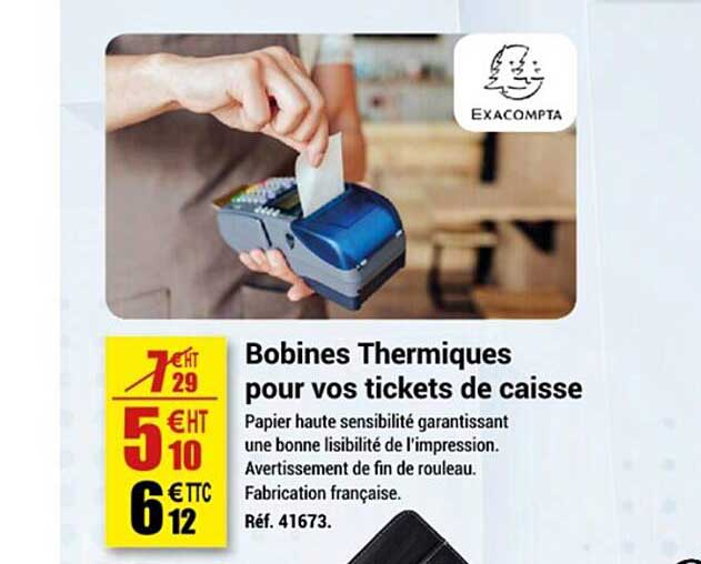 bobines thermiques pour vos tickets de caisse